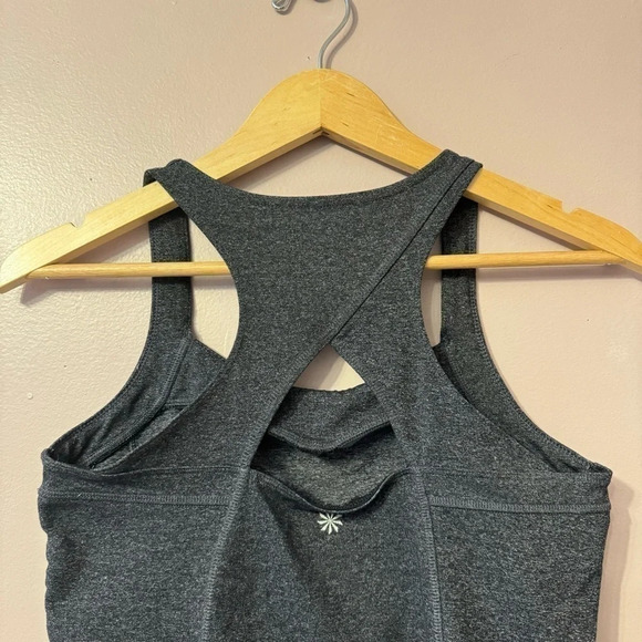 Athleta Charcoal Gray Switchback Tank Support  Sport Bra Top Size S - Picture 4 of 8